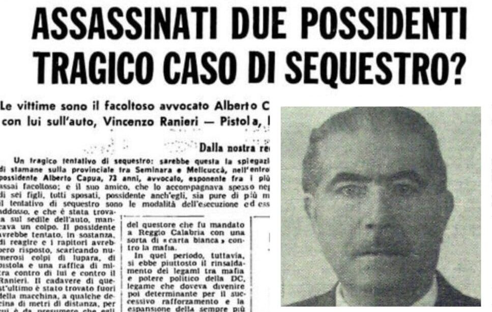 L’omicidio dell’avvocato Capua e del suo autista. Un tentativo di sequestro finito in tragedia