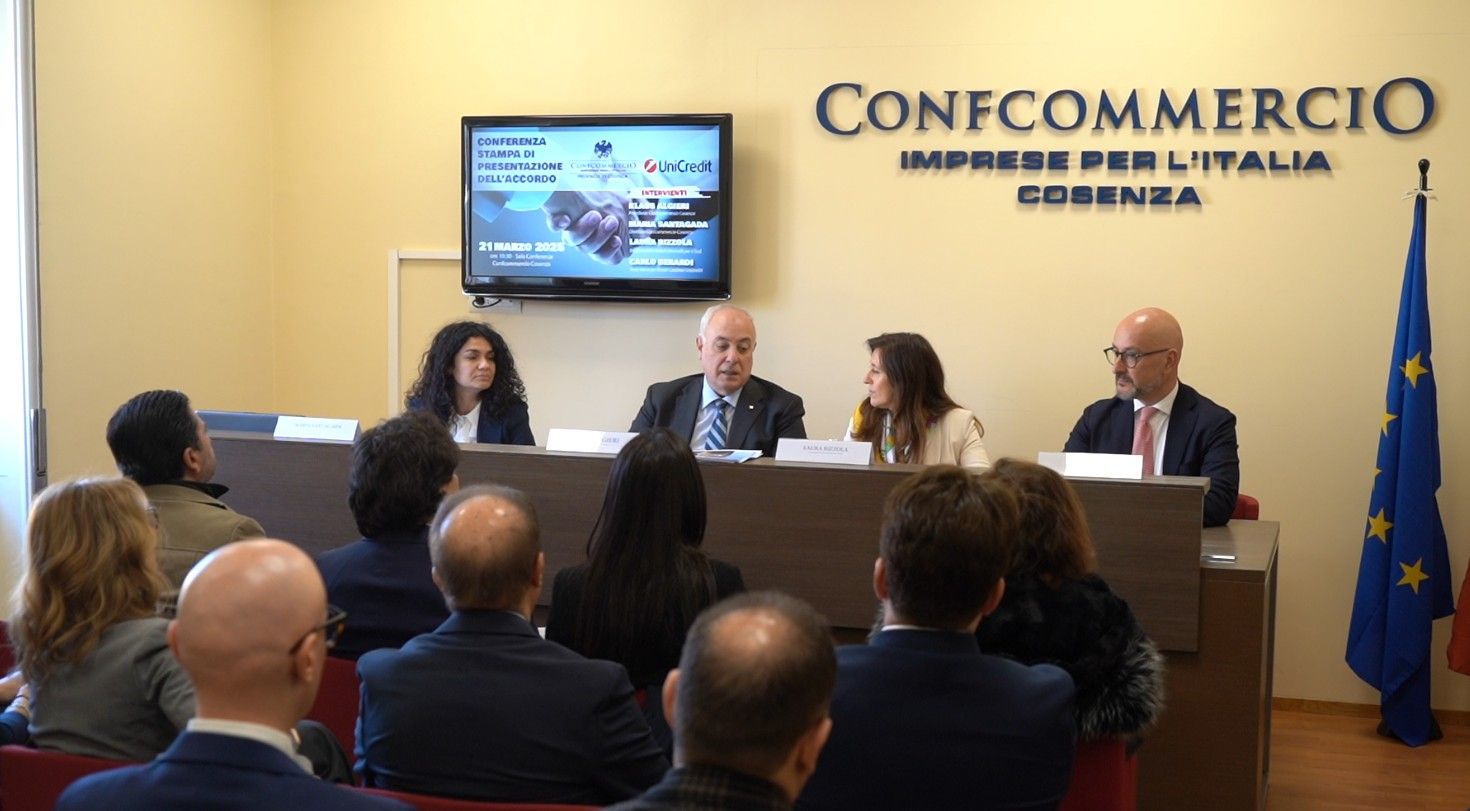 Accesso al credito e formazione: Confcommercio Cosenza e UniCredit lanciano un nuovo accordo per le imprese