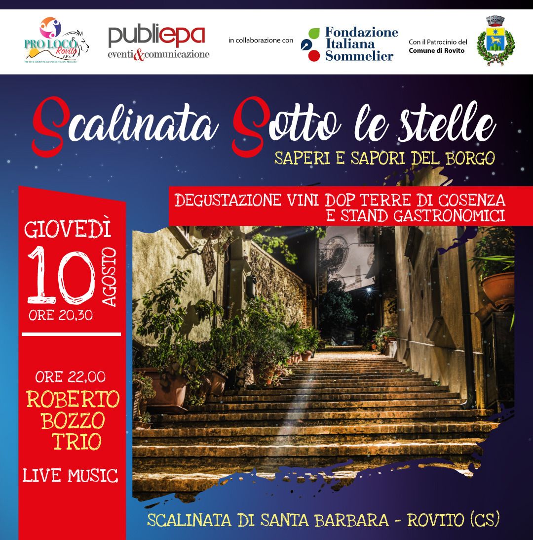 Rovito, la Scalinata di Santa Barbara torna a splendere nella notte di San Lorenzo