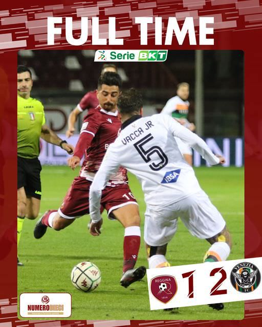 Reggina sconfitta in casa dal Venezia