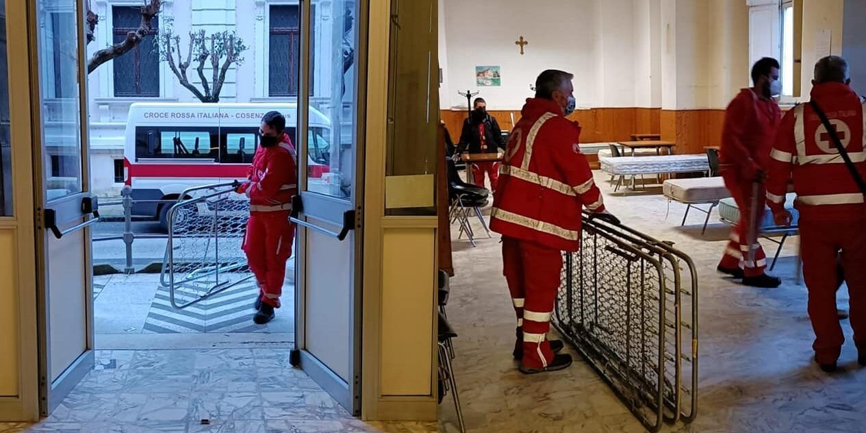 Maltempo, a Cosenza allestito dormitorio per i senzatetto – FOTO