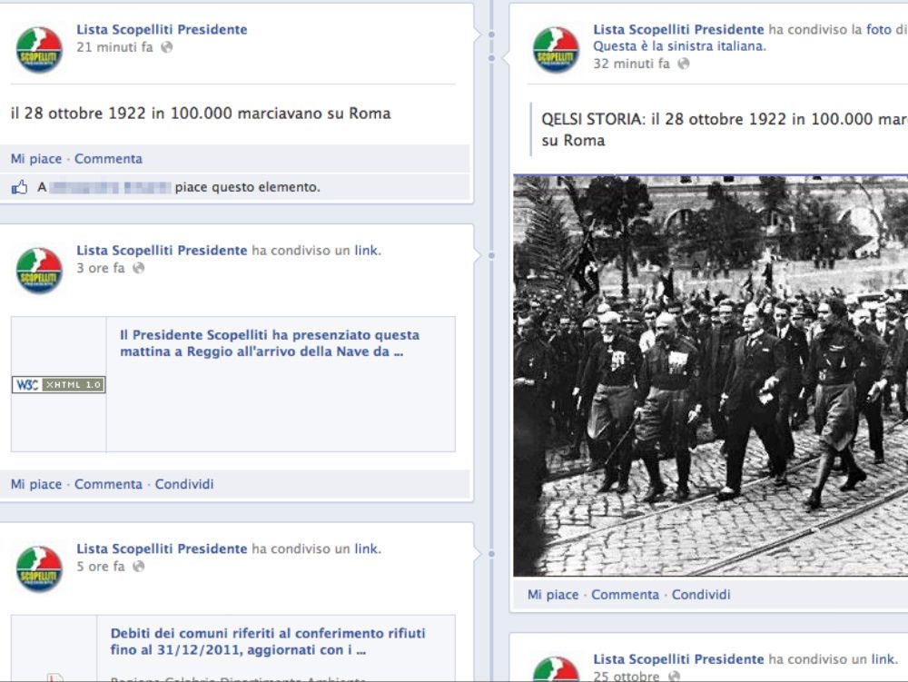 Se i fedelissimi di Peppe esaltano Mussolini