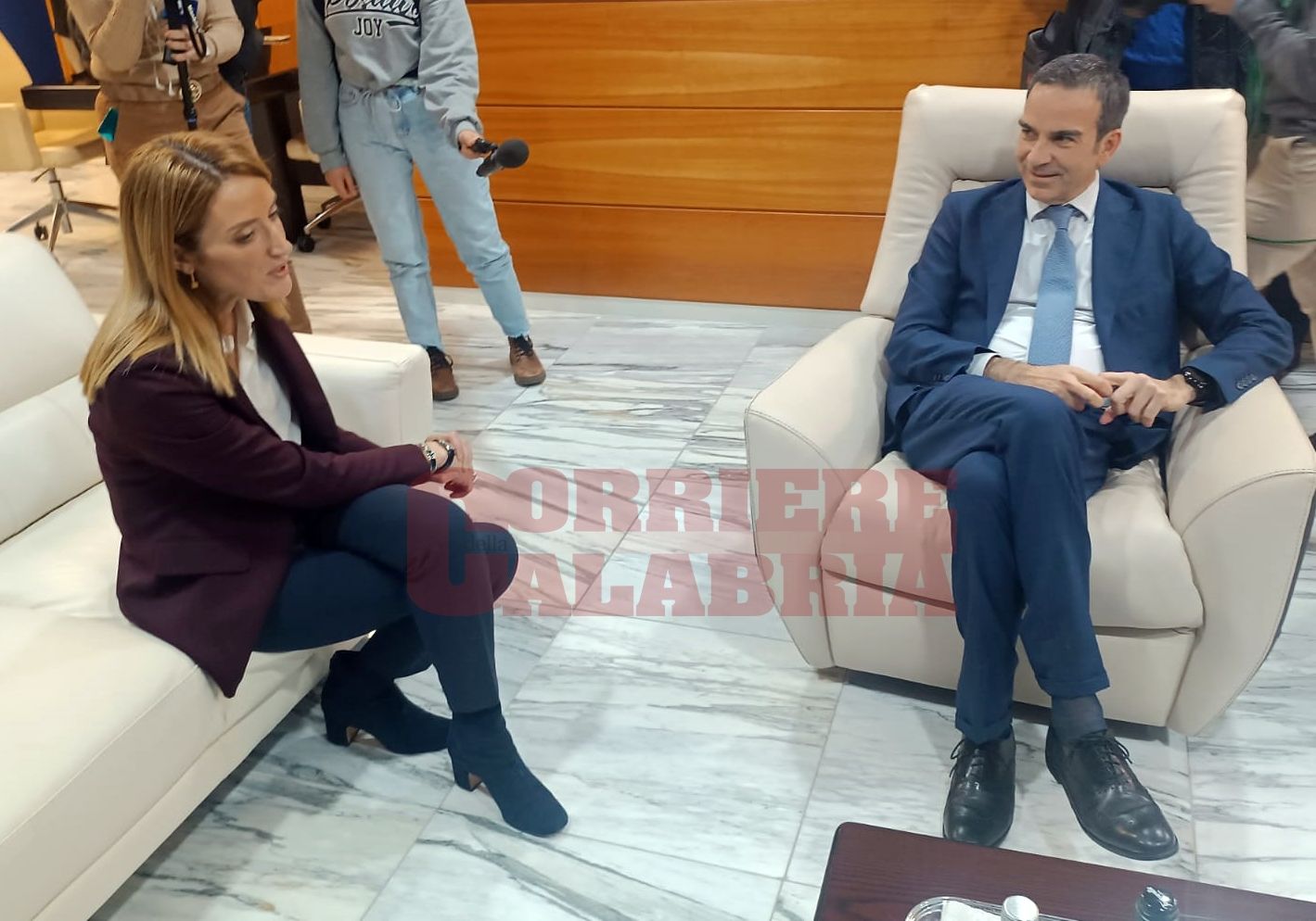 Metsola in Calabria, prima visita alla Cittadella con Occhiuto – FOTO