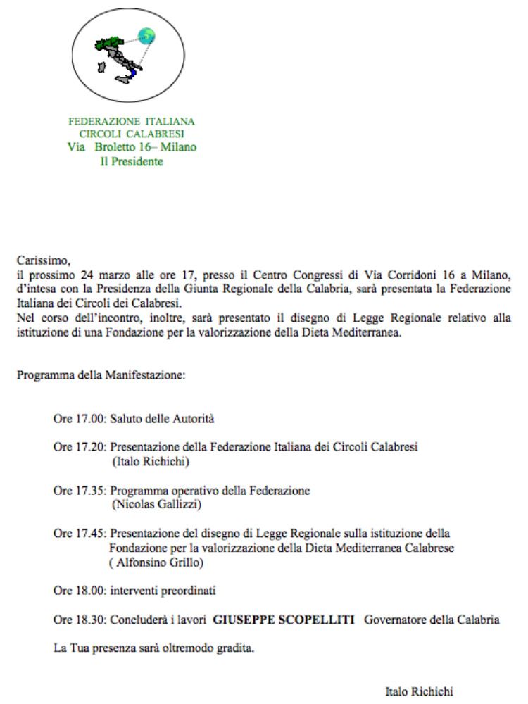 I circoli calabresi in Lombardia e il "modello Como"