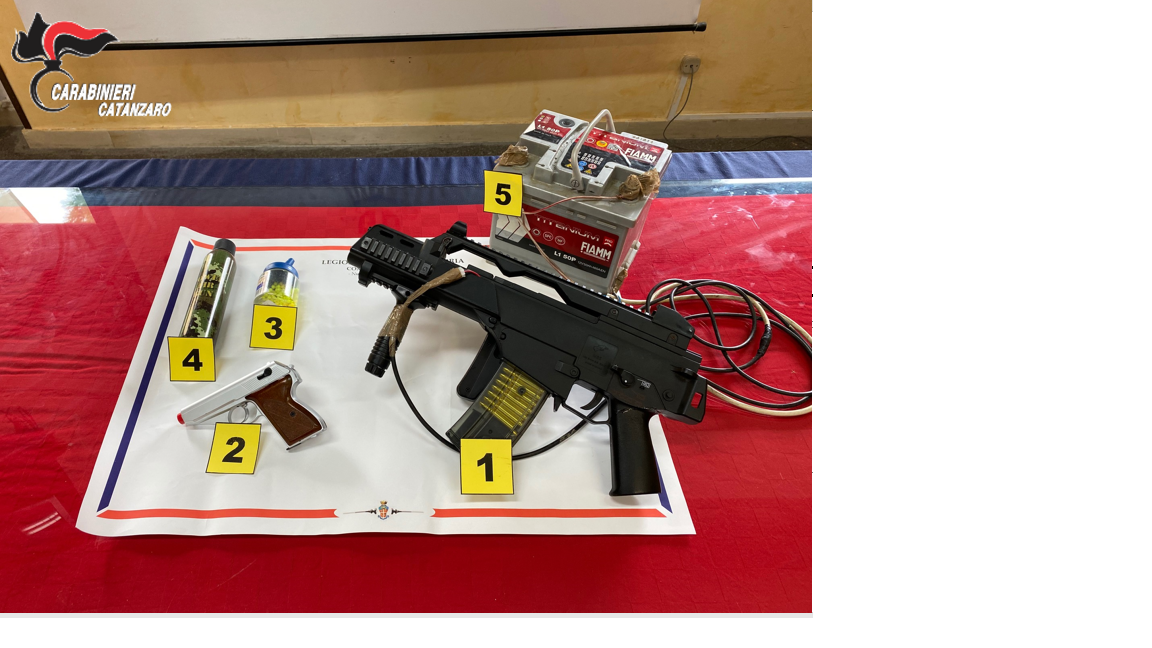 Tiro a segno sui passanti con armi “soft-air” nel Catanzarese, sequestrate