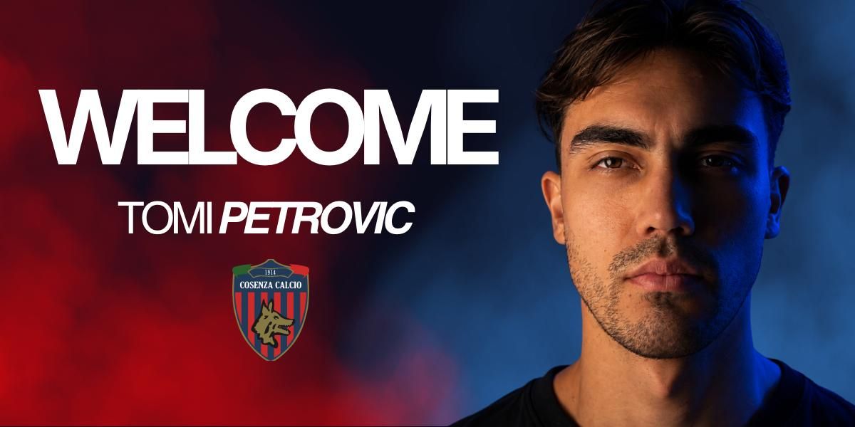 Cosenza, ufficiale l’arrivo di Tomi Petrovic dalla Juve Stabia