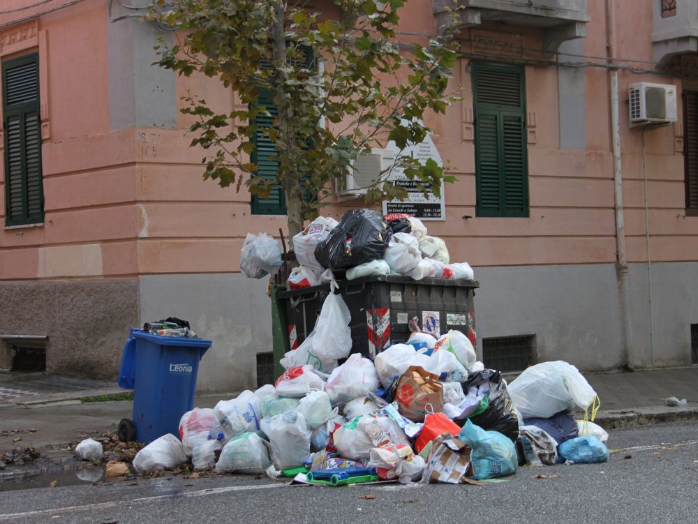 Emergenza rifiuti a Reggio, sopralluogo di Panico