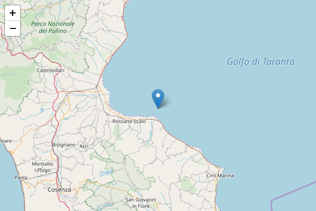 Il terremoto scuote l'alto Ionio cosentino
