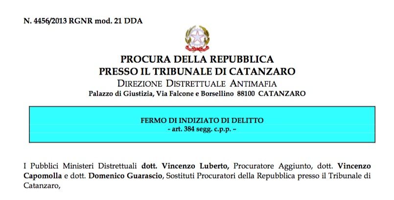 JONNY | I nomi dei 68 fermati dalla Dda di Catanzaro