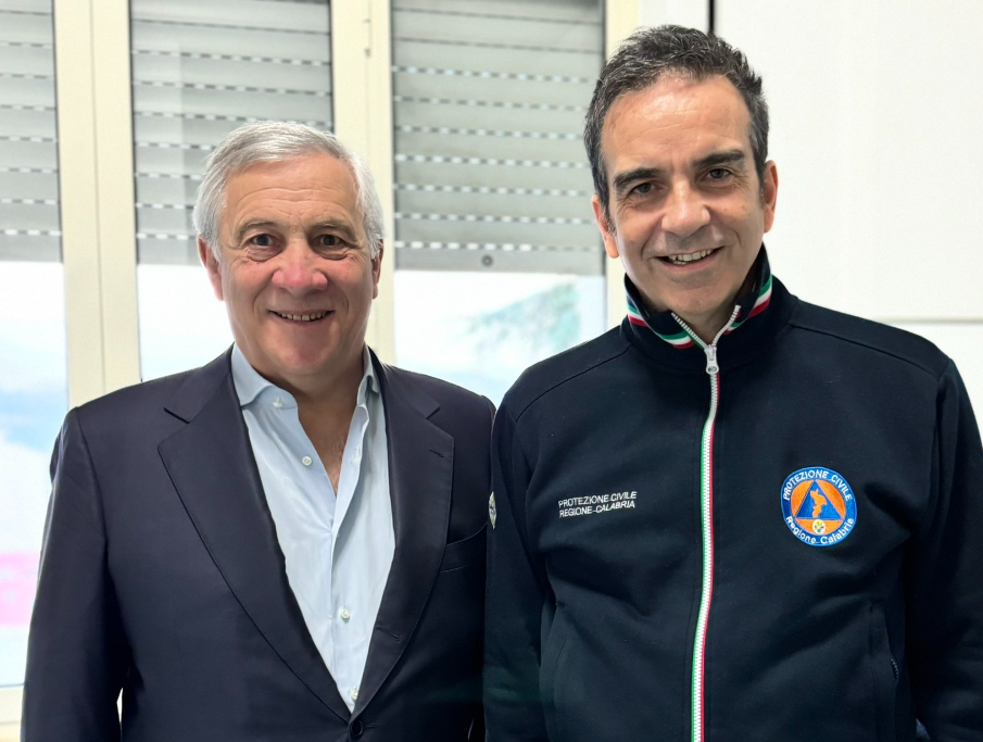 Il presidente Occhiuto: «La giornata è iniziata con la bella visita di Tajani»