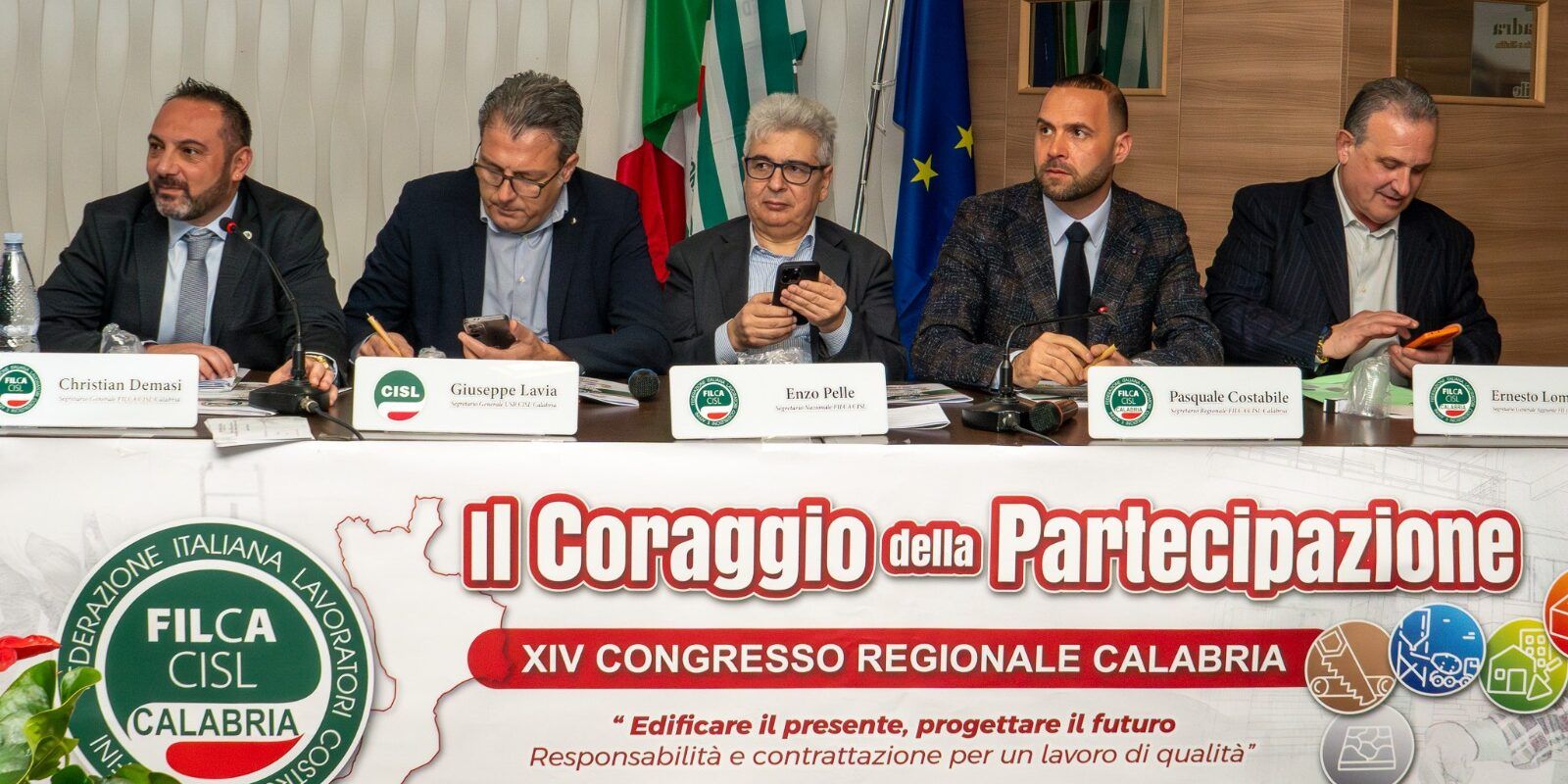 Filca Cisl, Christian Demasi riconfermato segretario generale