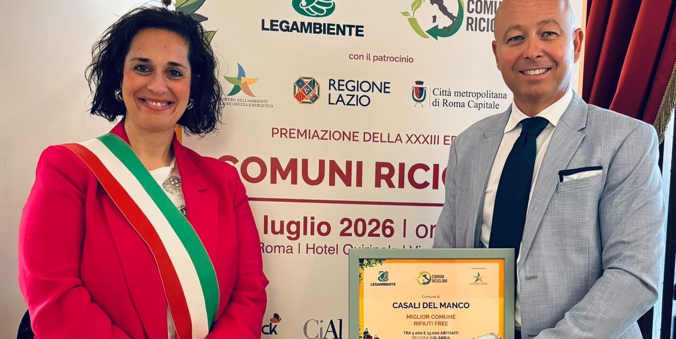 Casali del Manco tra i “Comuni Ricicloni” d’Italia