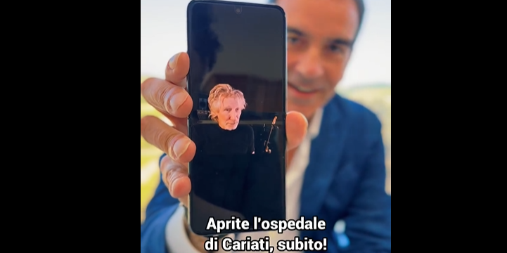Occhiuto: «Aperto il nuovo pronto soccorso a Cariati». La dedica a Roger Waters – VIDEO E FOTO