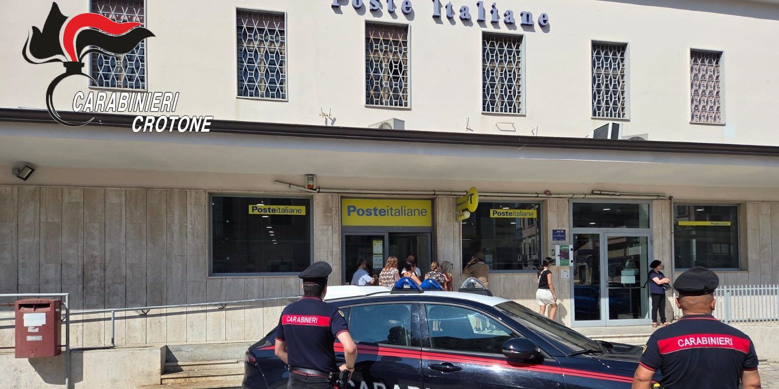 Crotone, rafforzati i controlli dei carabinieri davanti gli uffici postali