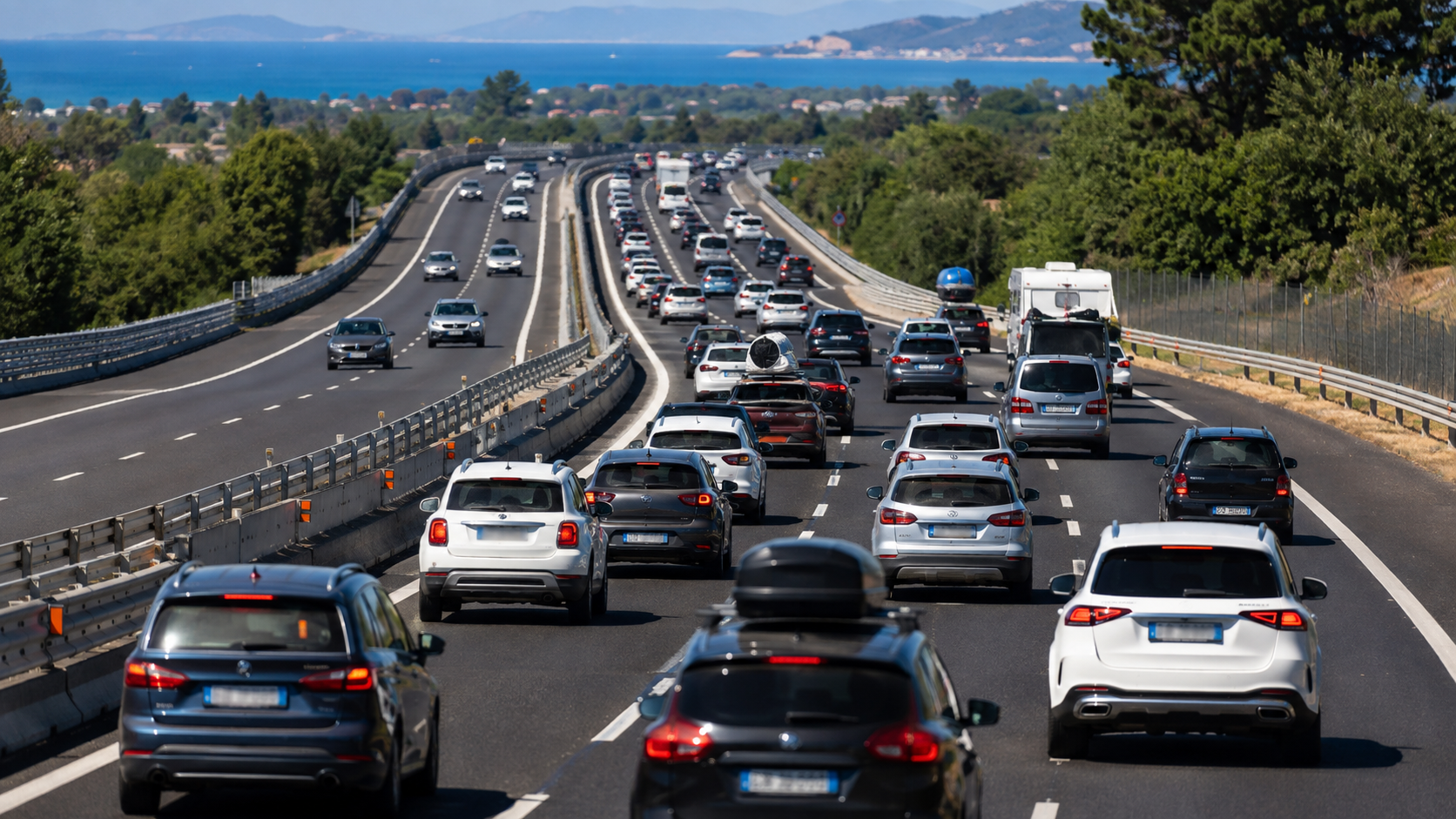 Esodo estivo, sabato da bollino nero: traffico intenso verso la Calabria