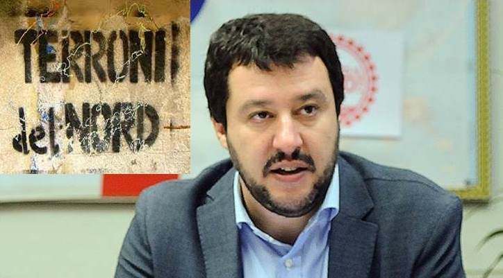 Sit-in di protesta contro l'arrivo di Salvini