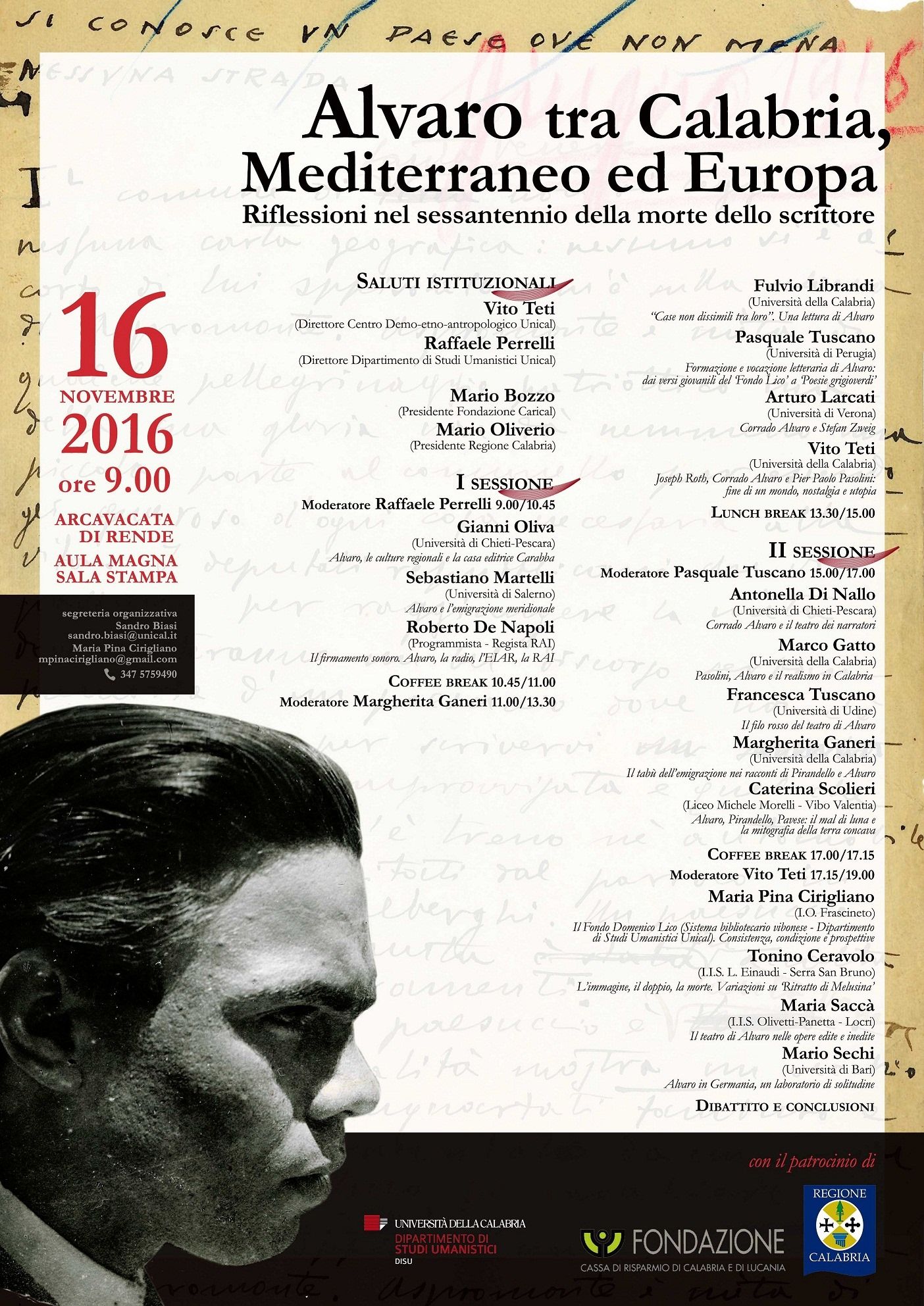 All’Unical una giornata dedicata ad Alvaro