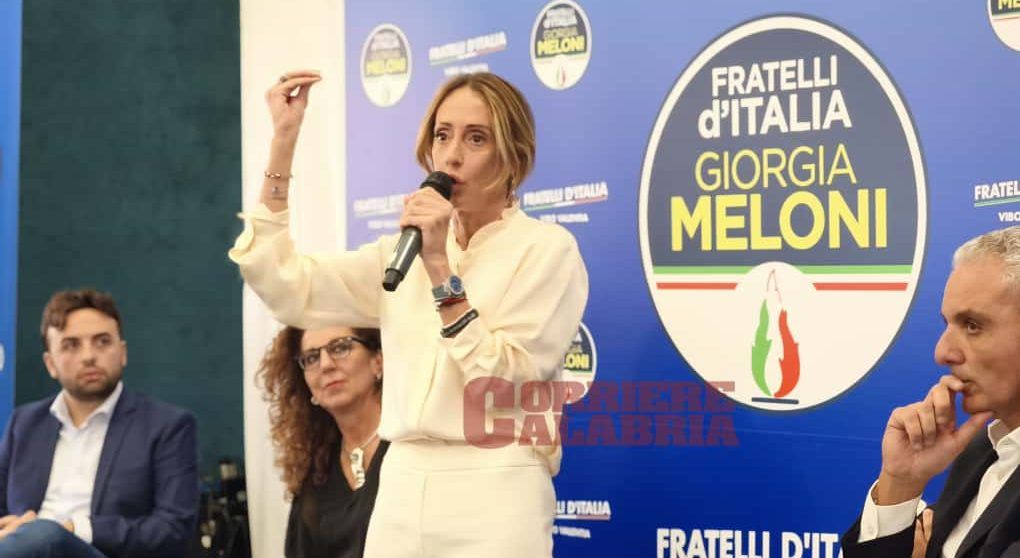 Arianna Meloni: «Il Sud è la locomotiva d’Italia». E sulla Calabria: «Sarebbe drammatico affidarla al centrosinistra»