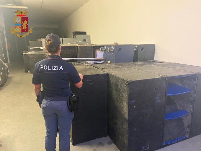 Rave party, sequestrato sistema audio da 150mila euro