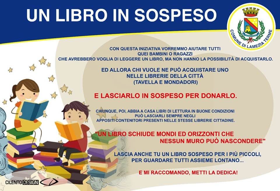 Coronavirus, a Lamezia "un libro in sospeso" per i più piccoli