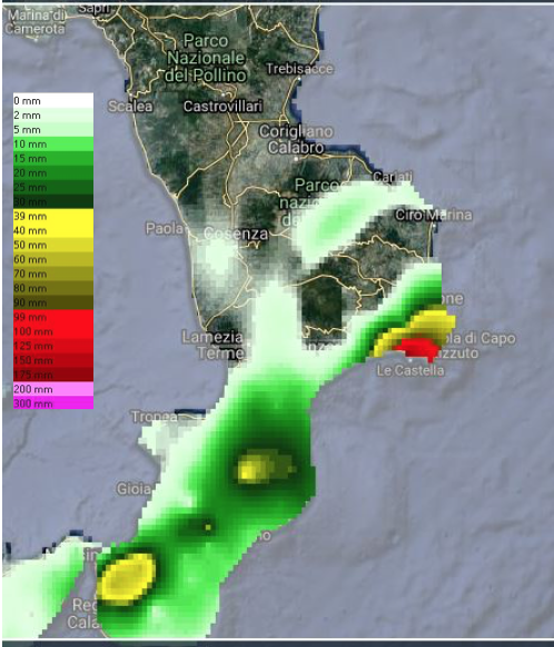 Maltempo, forti precipitazioni nel Crotonese