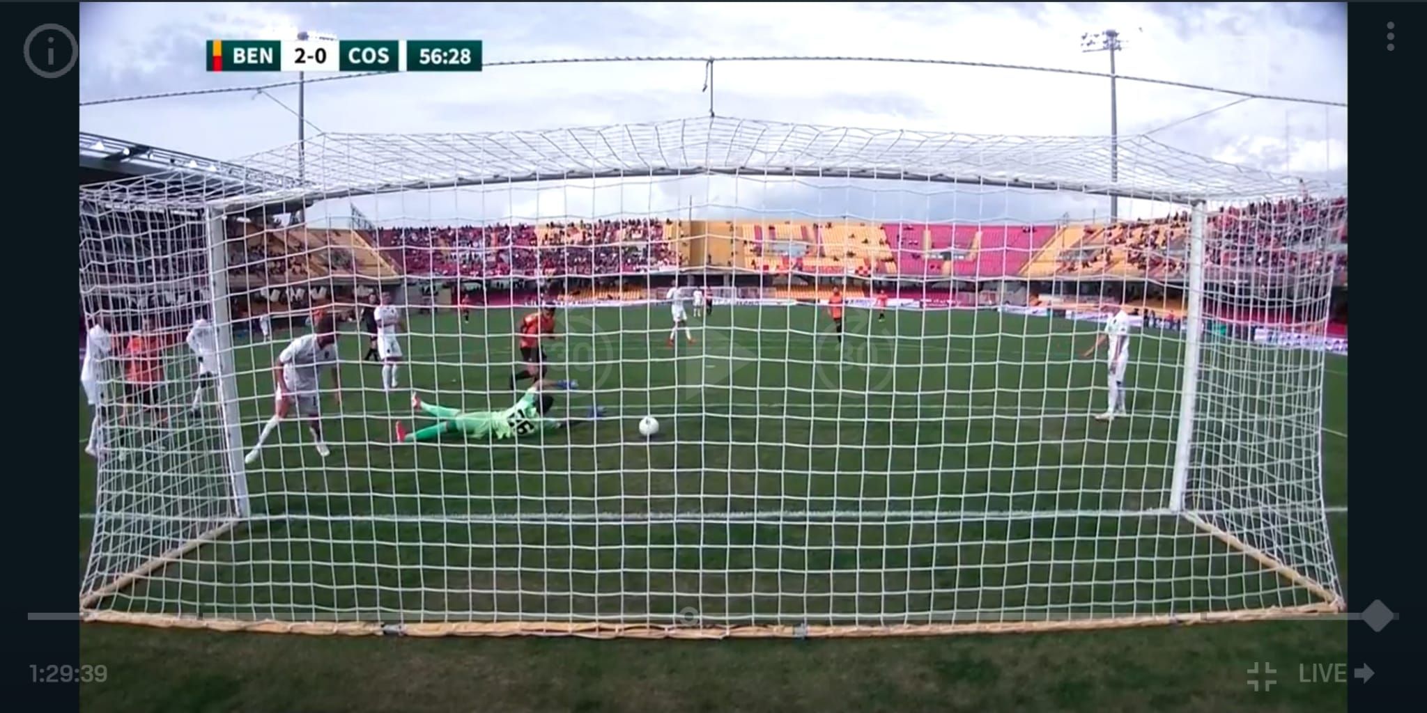 Serie B, il Cosenza cede 3-0 al Benevento