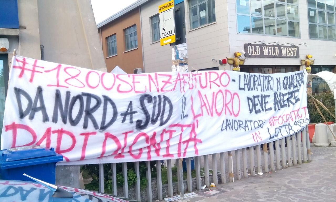 La rabbia dei lavoratori Infocontact arriva a Roma