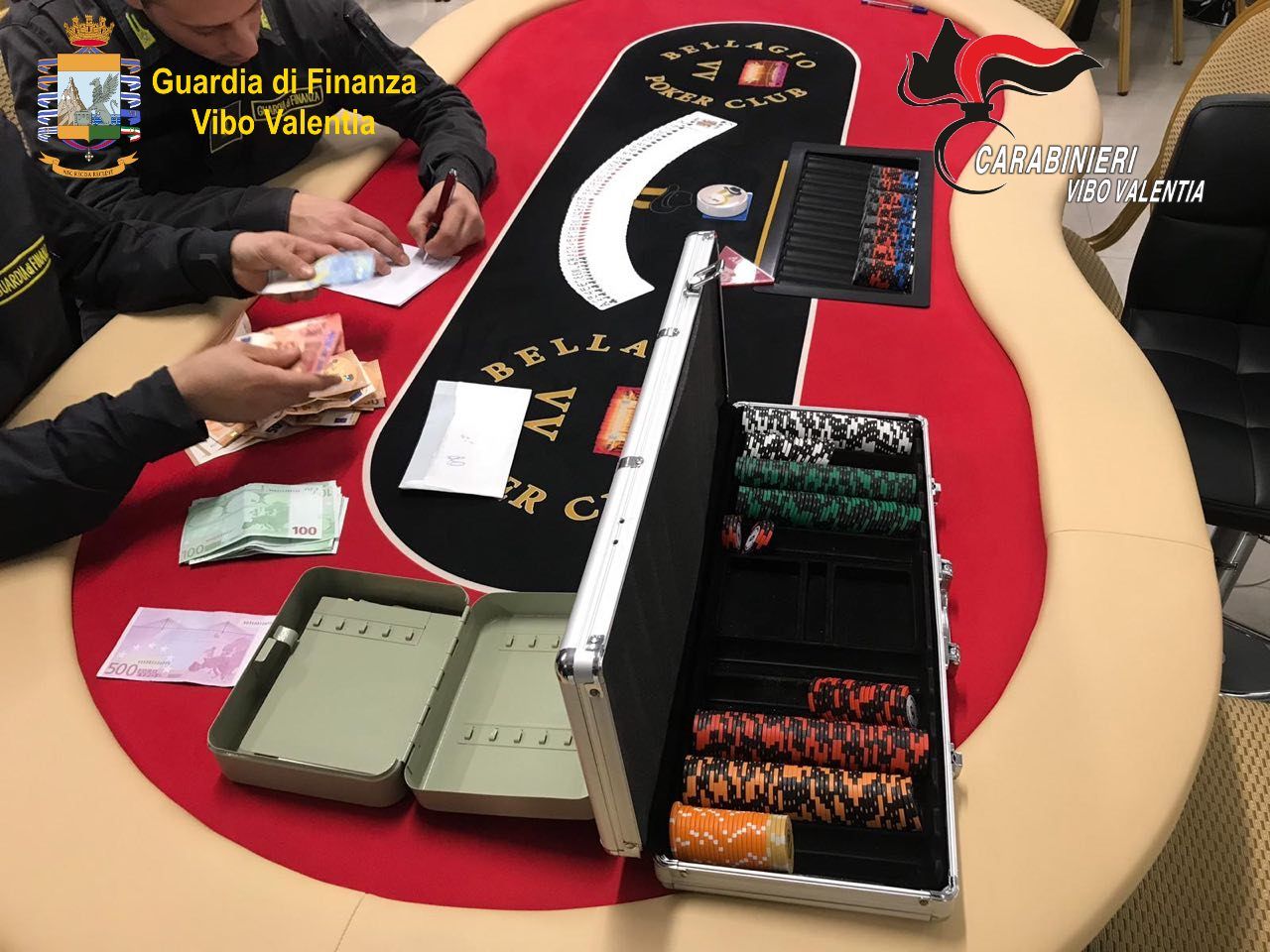 La 'ndrangheta gioca a poker texano. Blitz in una bisca a Vibo