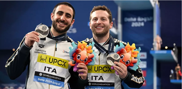 Impresa degli azzurri dai tre metri, argento ai Mondiali per Tocci e Marsaglia