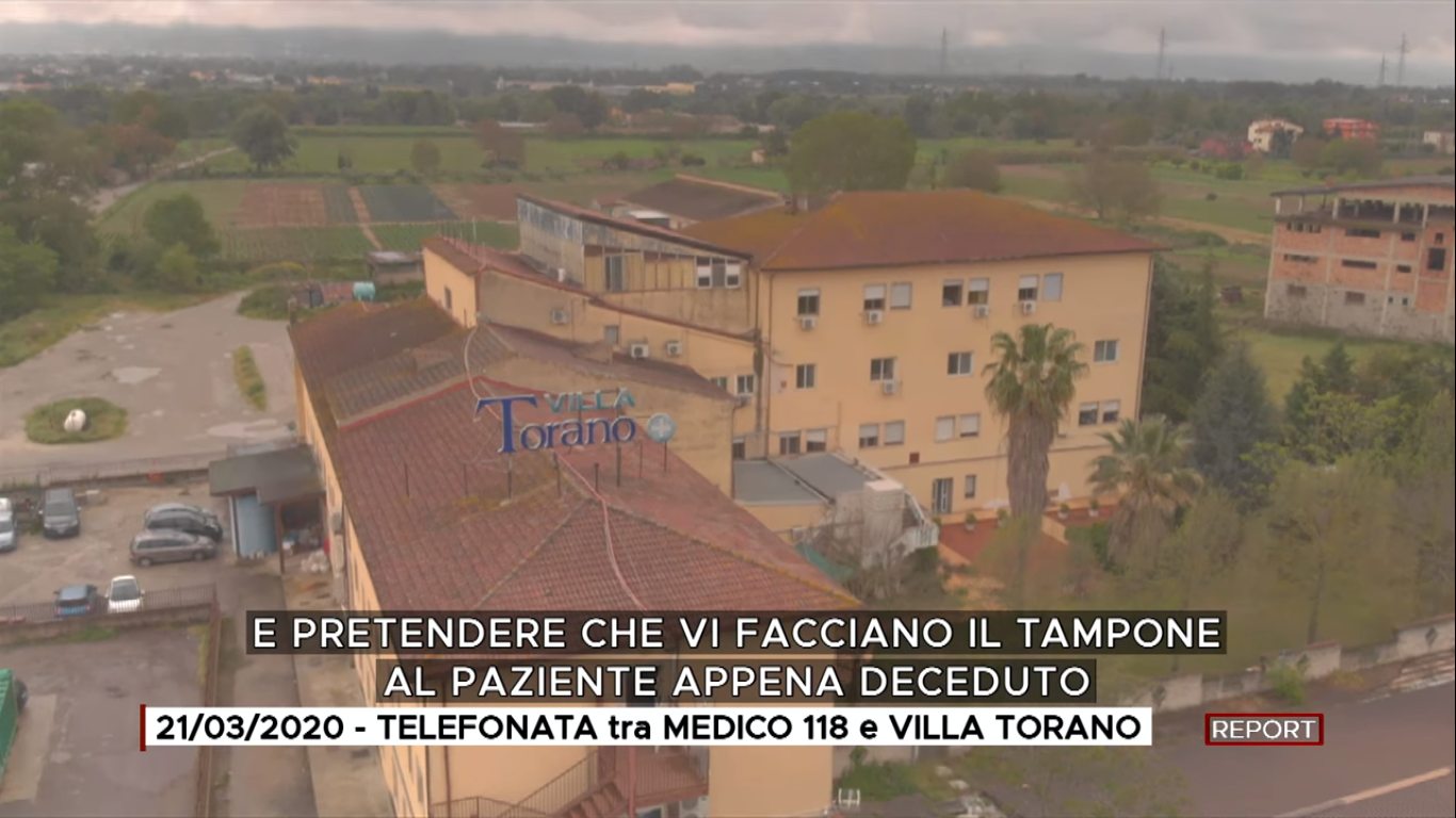 Le telecamere di Report a "Villa Torano": caccia al paziente zero – VIDEO