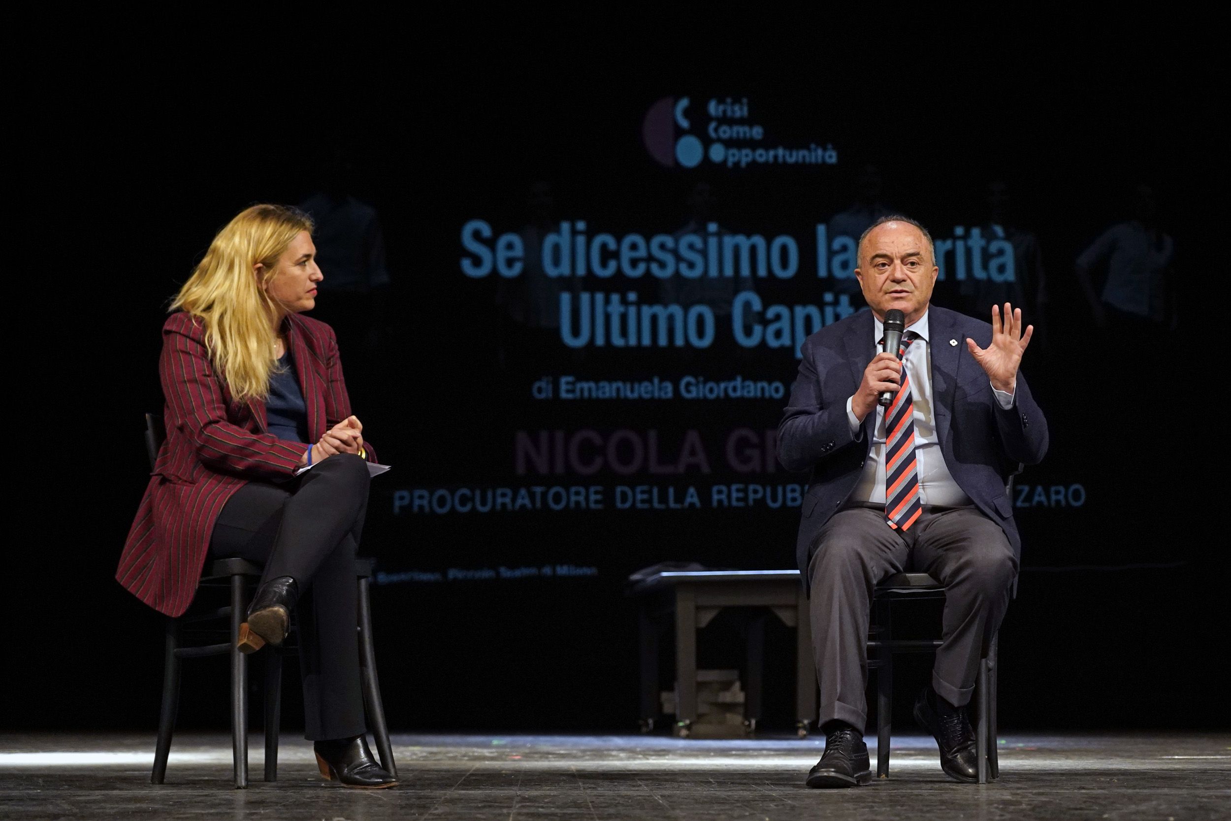 Legalità in scena al Politeama. Dibattito con Minoli e Gratteri