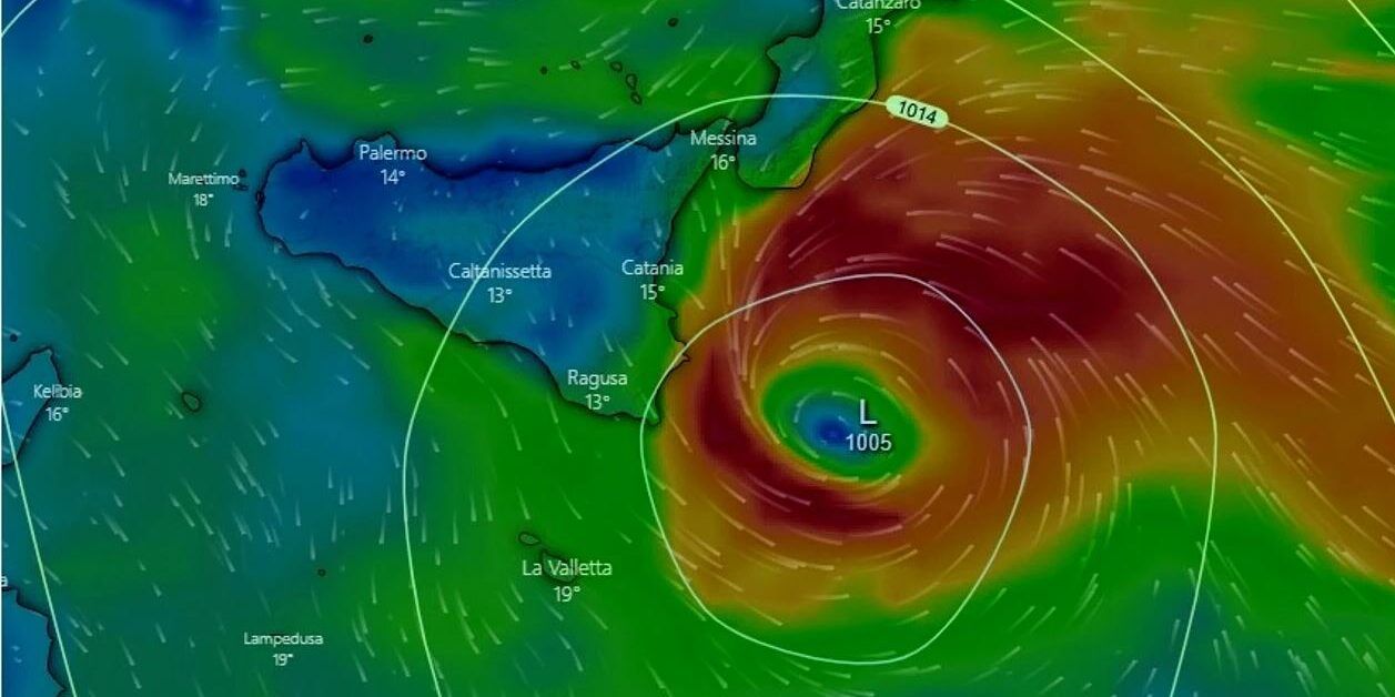 L’uragano Apollo alle porte della Sicilia