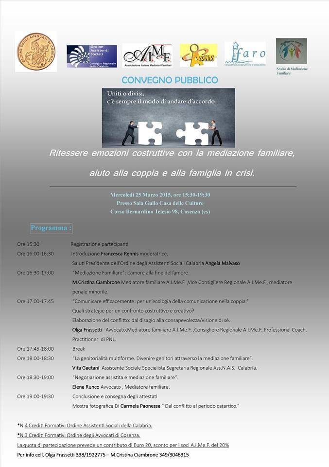 Sostegno alla coppia e alle famiglie in crisi