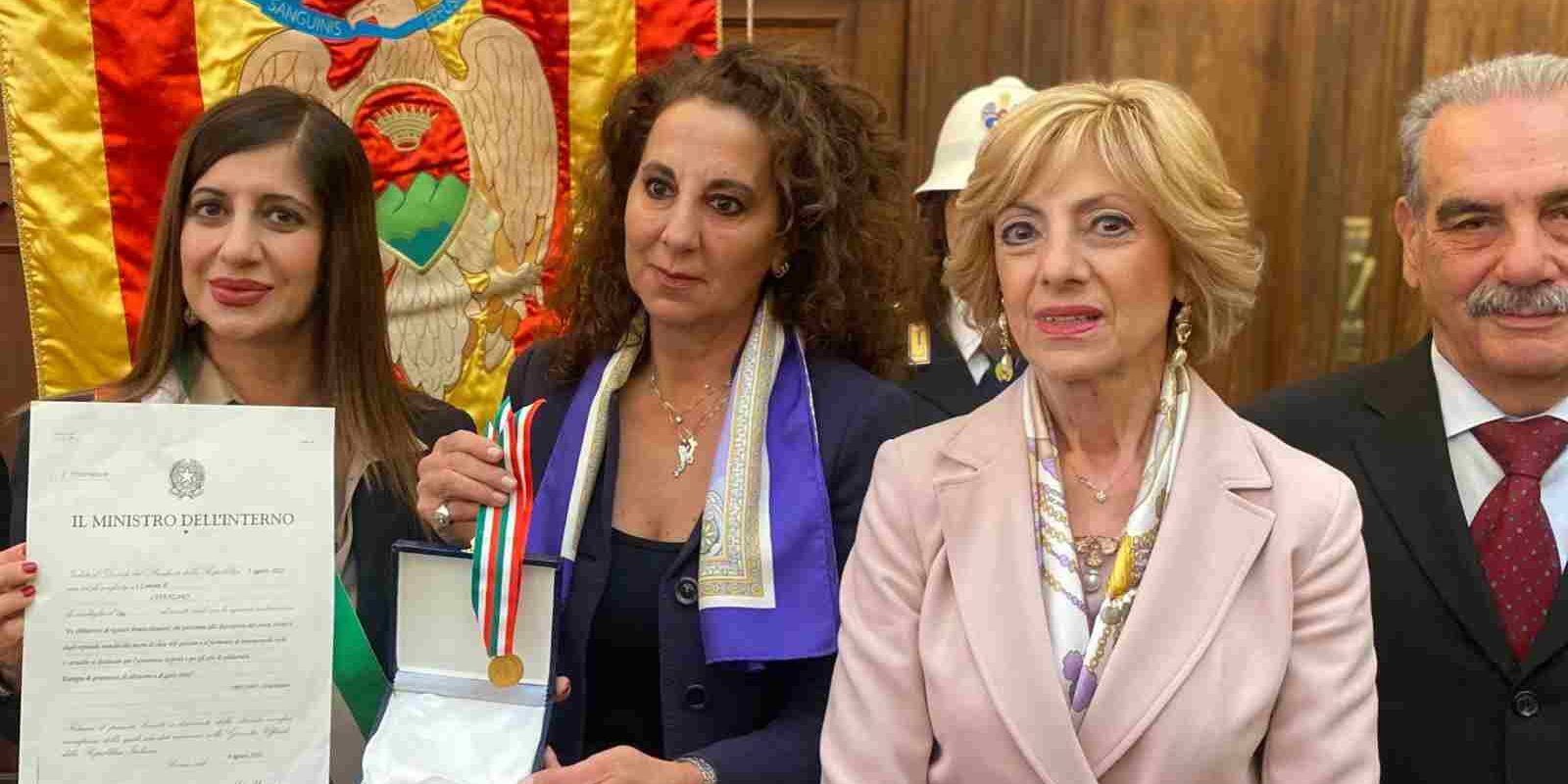 Consegnata alla città di Catanzaro la Medaglia d’oro al merito civile