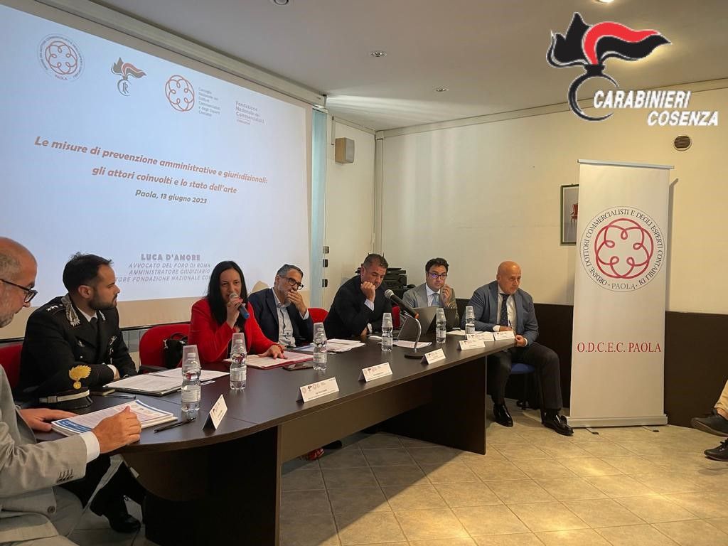 Cosenza, Castrovillari e Paola: protocollo d’intesa tra i Carabinieri e il Consiglio Nazionale dei Dottori Commercialisti e degli Esperti Contabili