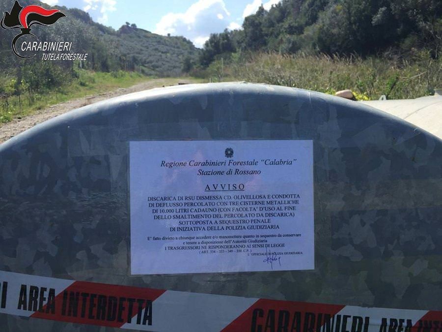 Sequestrata la discarica dismessa di Rossano