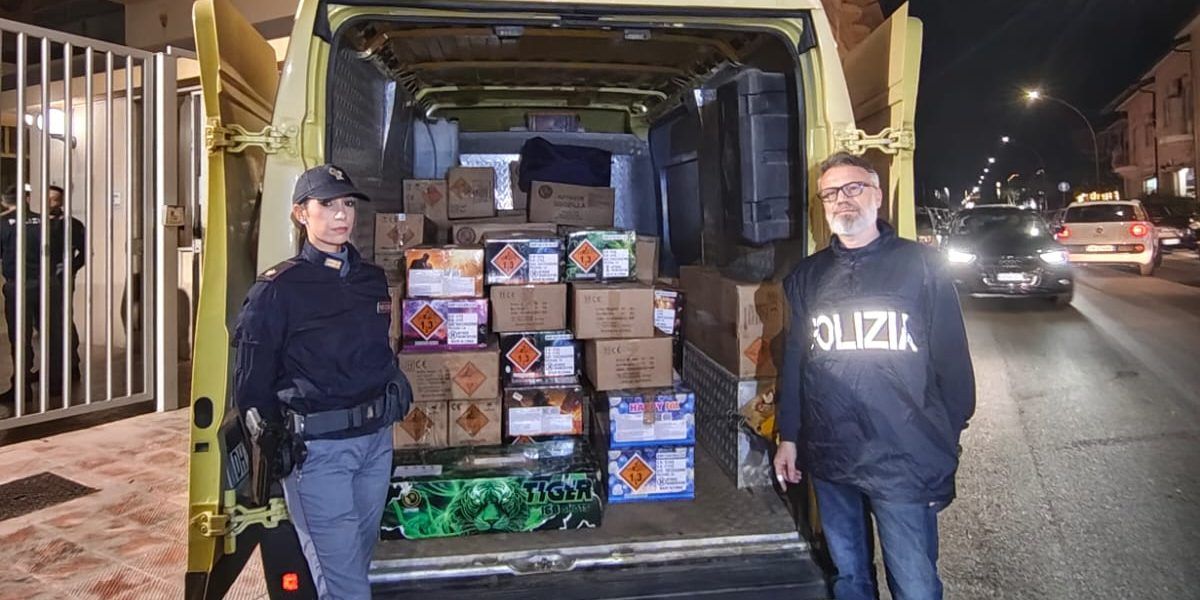 Siderno, la polizia sequestra 5 tonnellate di materiale pirotecnico