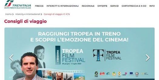 Emozioni cinema, Trenitalia promuove Tropea