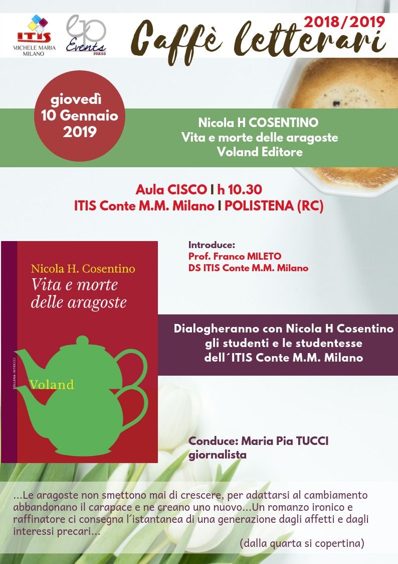 Polistena, ripartono i "Caffè letterari" dell'Itis "Conte Milano"