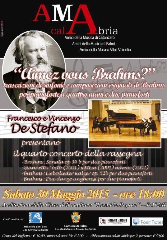 A Palmi un duo d'eccezione interpreta Brahms
