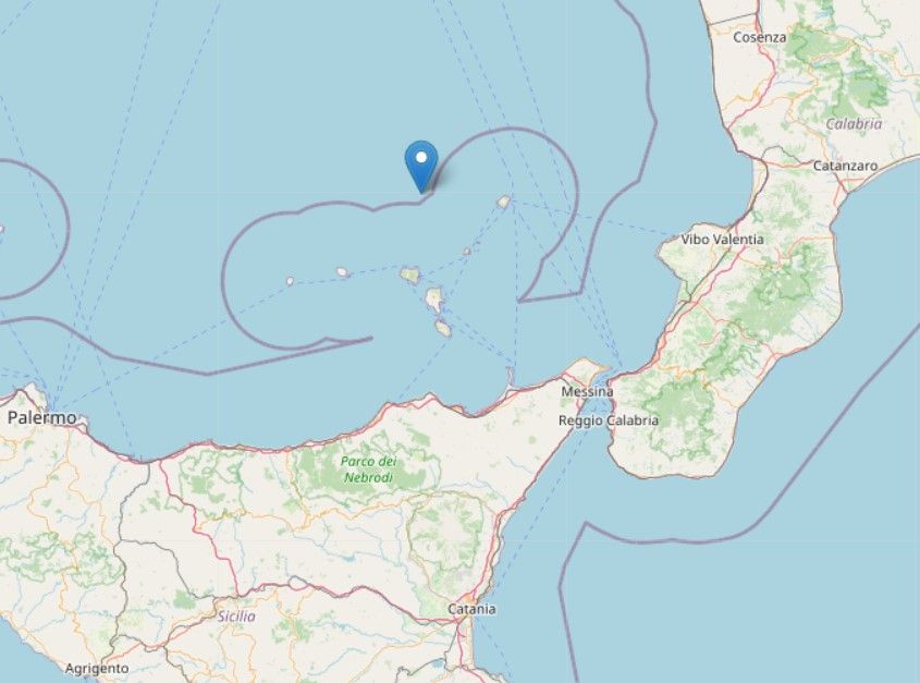 Scossa di magnitudo 3 al largo del Tirreno