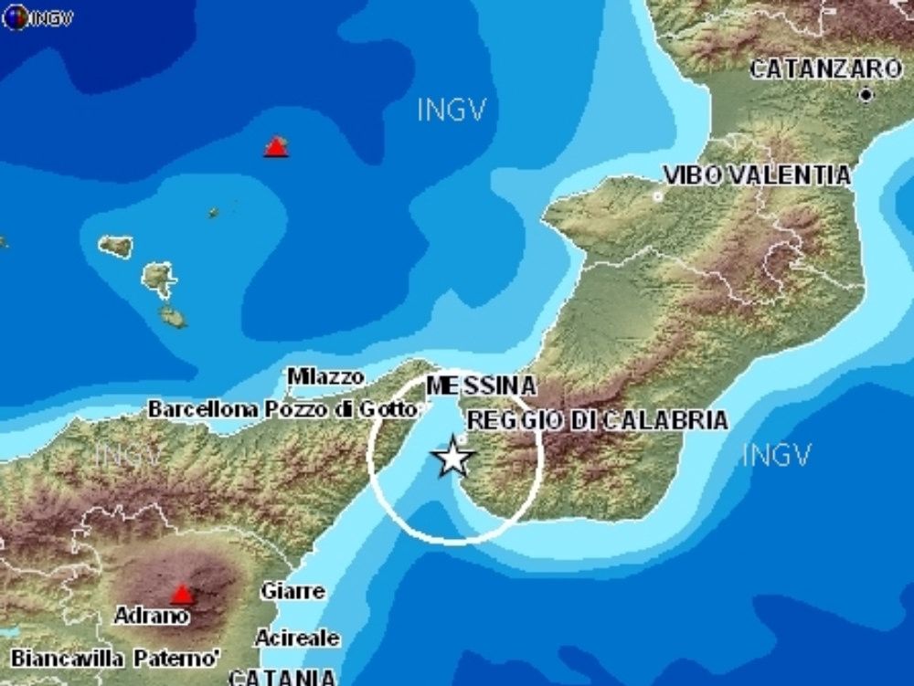 Sisma nello Stretto di Messina