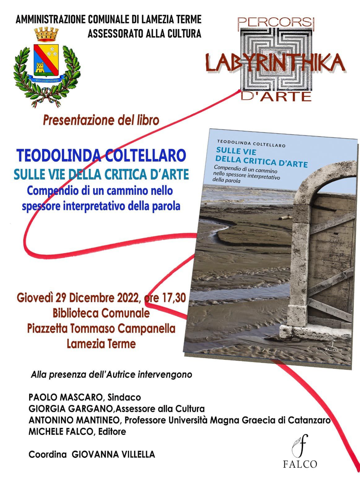 A Lamezia la presentazione dell’ultimo libro di Coltellaro