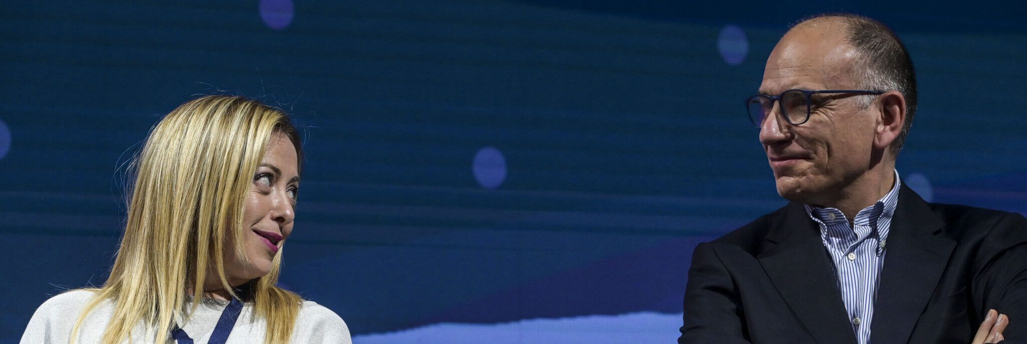 Il duello. Letta: «Fi e Lega ostaggio di Fdi». Meloni: «Noi parliamo alla nazione»