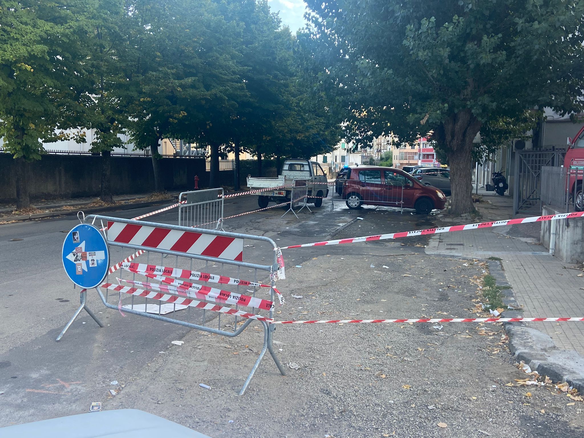 Cosenza, guasto di una condotta idrica: strada allagata in prossimità dell’Annunziata