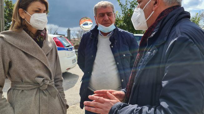 Frana a San Calogero, sopralluogo del prefetto Lulli