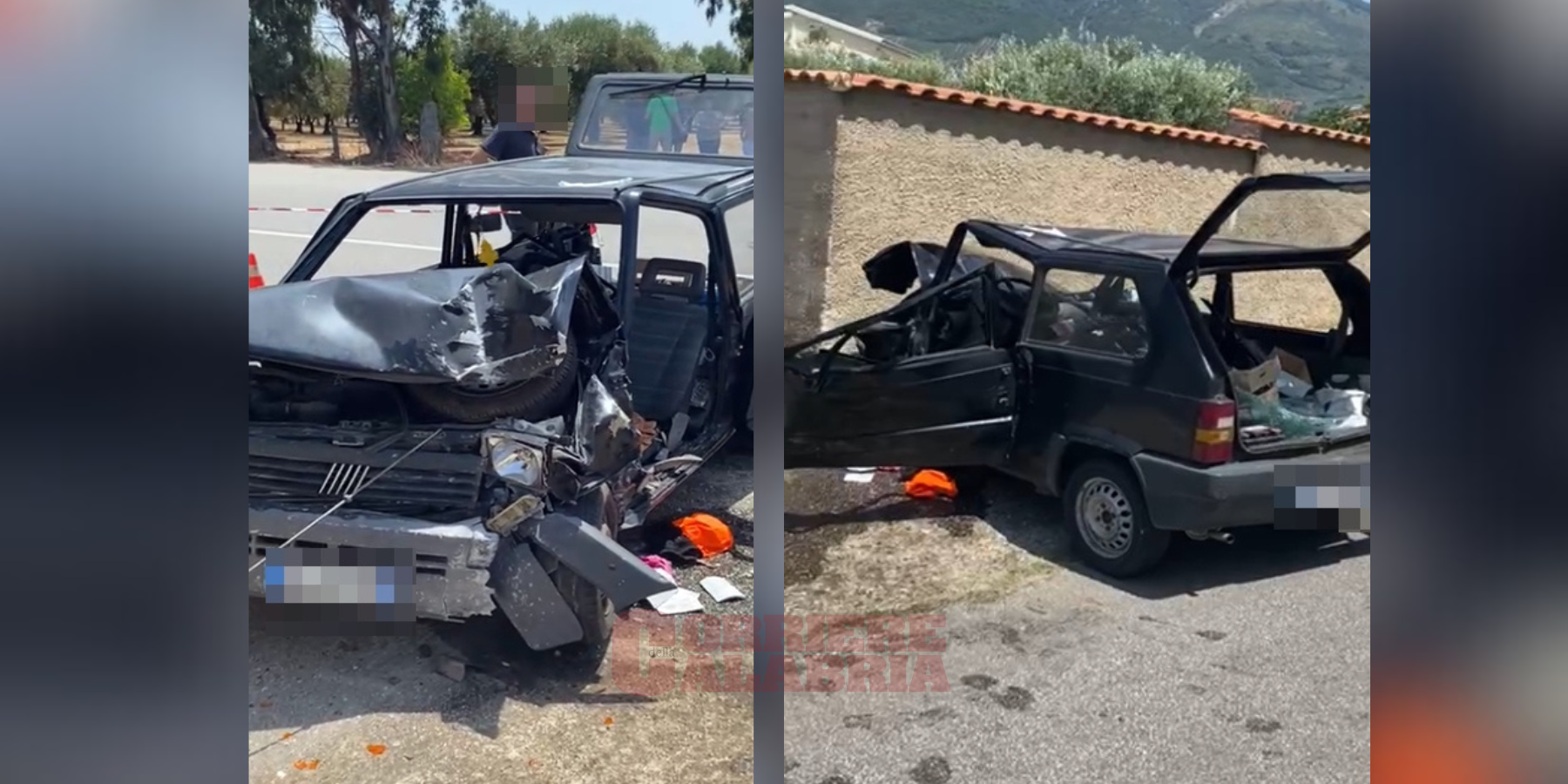 Lamezia, auto contro un muro: grave una donna