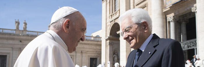 Mattarella al Papa: «Ha indicato la strada per un orizzonte di pace»