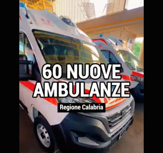 Oggi la consegna di 10 nuove ambulanze, entro fine mese le restanti 50