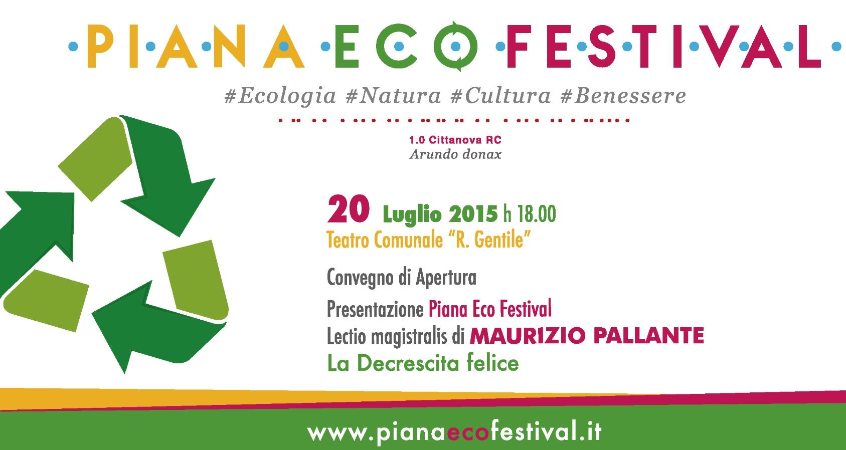 Cittanova, al via il Piana Eco Festival